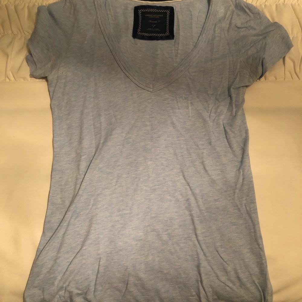 Ae light blue vneck
